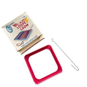 Colonial Hi-Lo Looper Loom Vintage 60s/70d Potholder Weaving Kit Complete Retro
